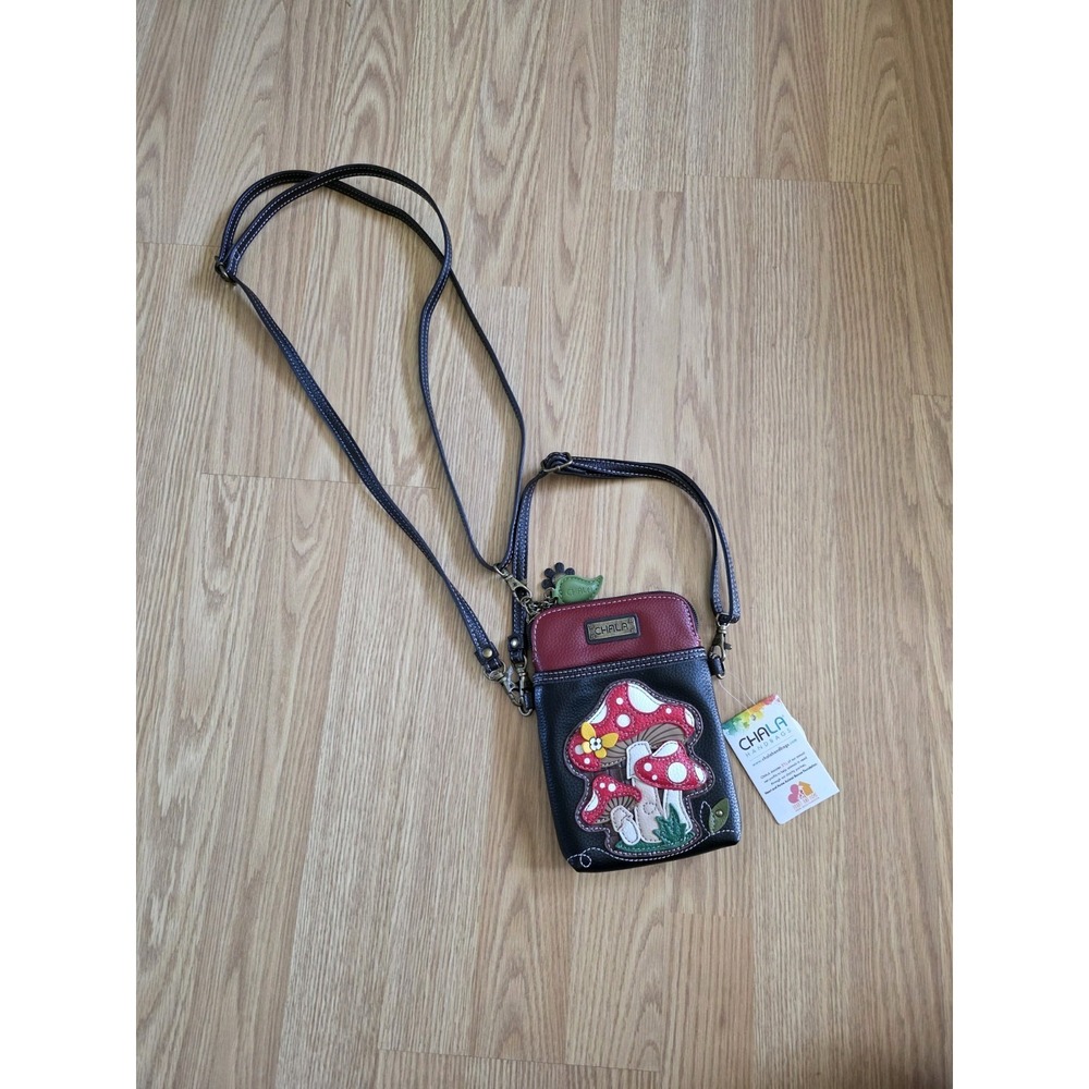Chala Cottagecore Mushroom Crossbody Purse – Adjustable Straps